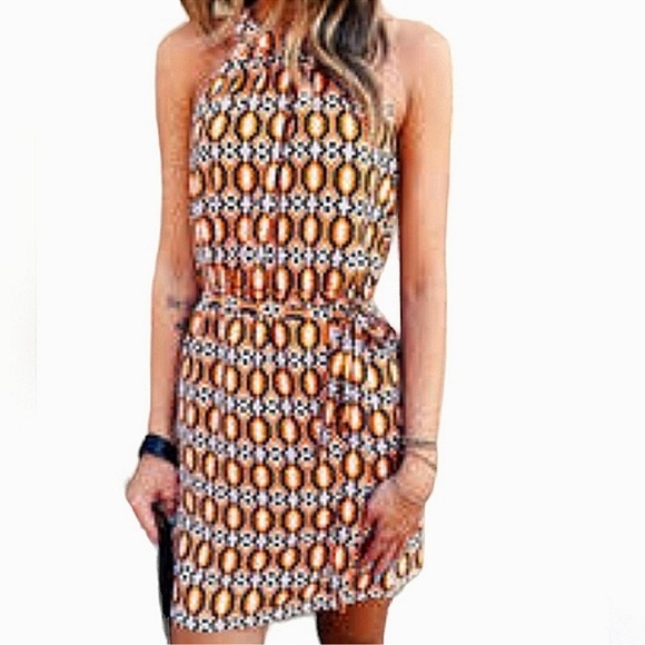 Sanctuary Dresses & Skirts - Sanctuary Dress Medium halter wrap tie orange